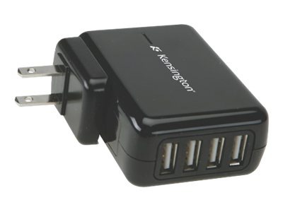 Kensington 4-Port USB Charger for Mobile Devices - power adapter