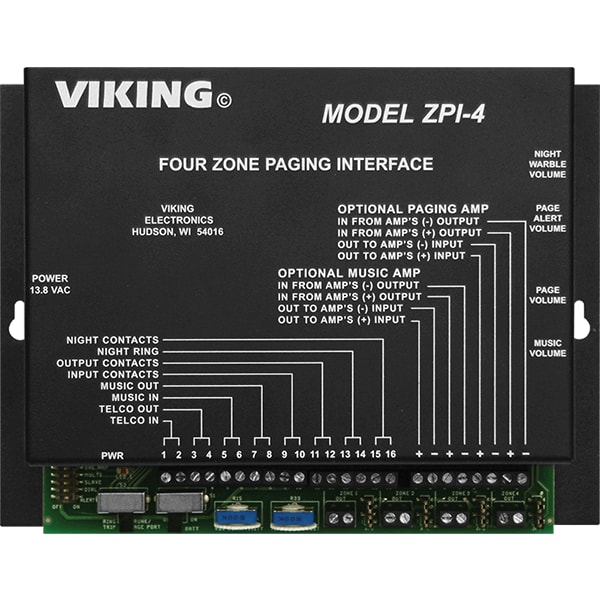 Viking Four Zone Paging Interface