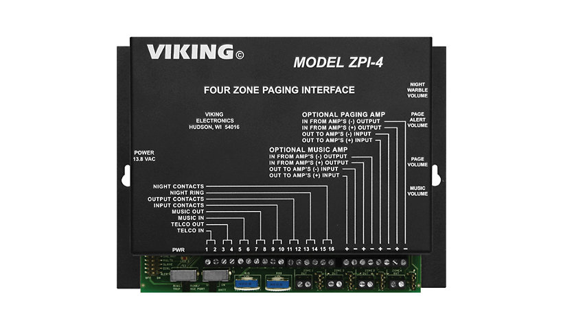 Viking Four Zone Paging Interface