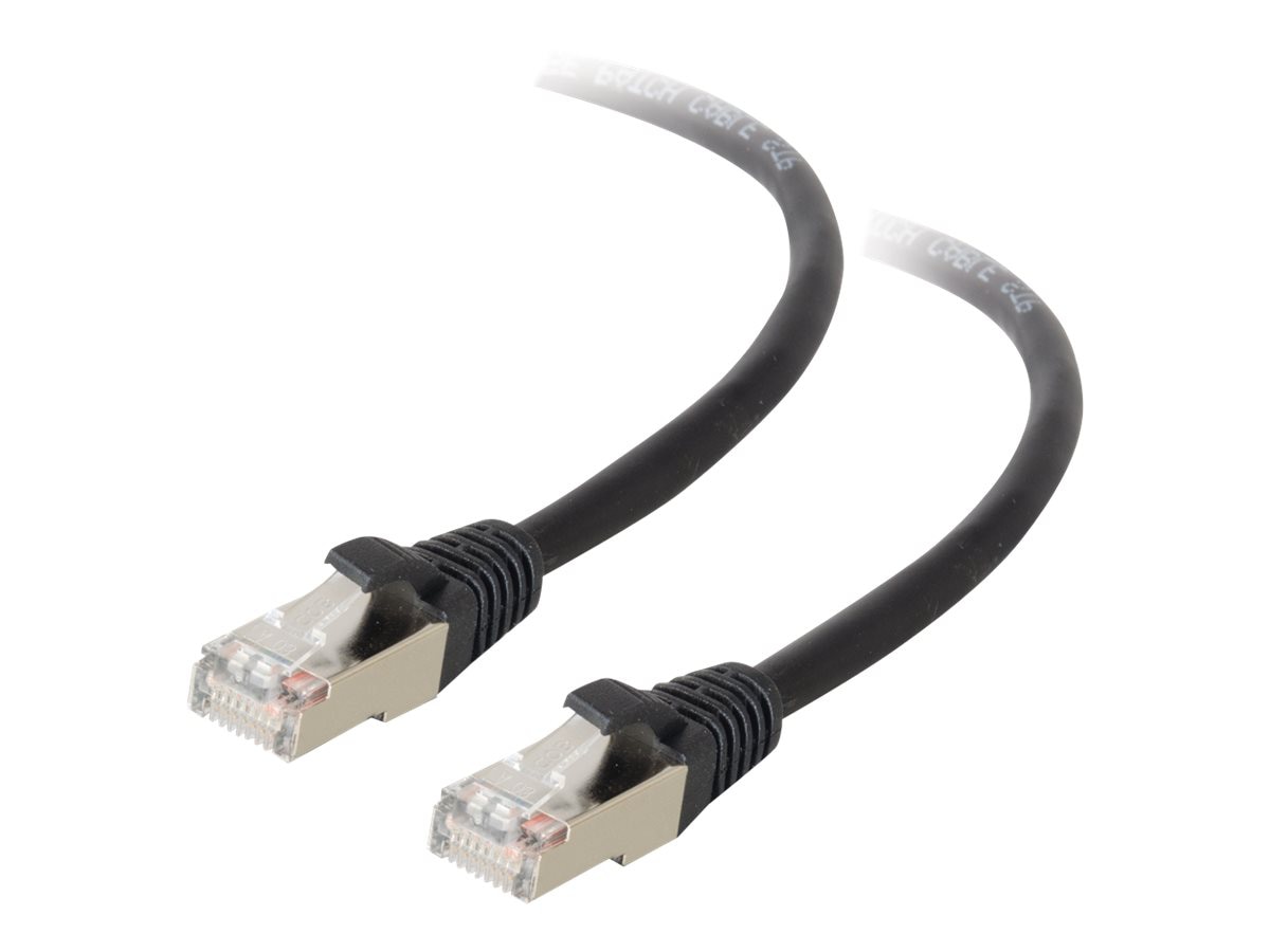 C2G 50ft Cat5e Snagless Shielded (STP) Ethernet Cable - Cat5e Network Patch Cable - PoE - Black