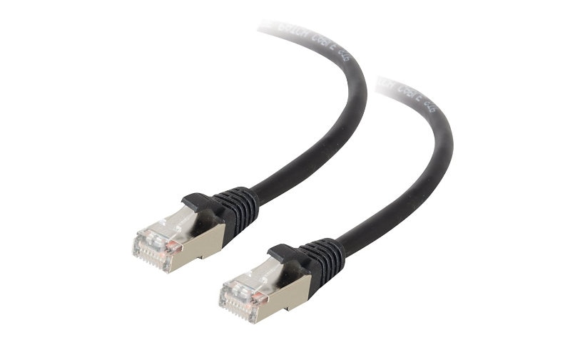 C2G 50ft Cat5e Snagless Shielded (STP) Ethernet Cable - Cat5e Network Patch Cable - PoE - Black