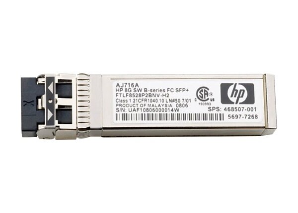 HP 8GB LW B-SERIES 10KM FC SFP+ 1PK