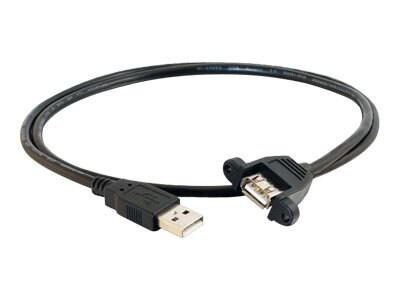 C2G Panel Mount Cable - USB cable - USB to USB - 1 ft