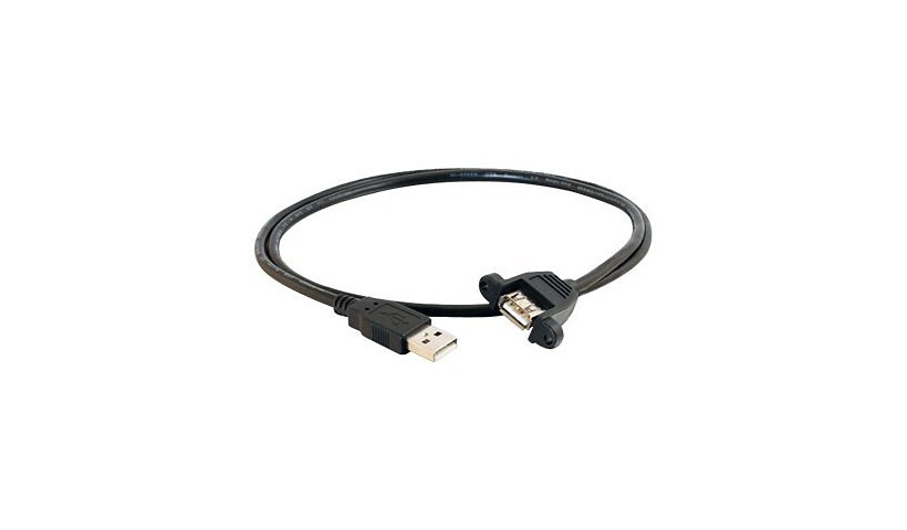 C2G Panel Mount Cable - USB cable - USB to USB - 1 ft