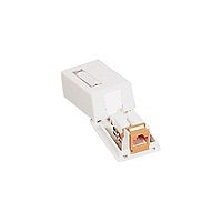 C2G 1-Port Keystone Jack Surface Mount Box - White