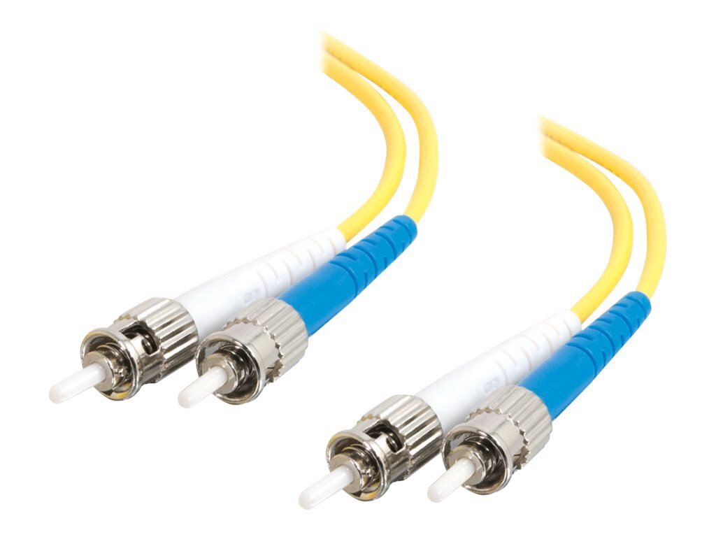 C2G 3m ST-ST 9/125 Duplex Single Mode OS2 Fiber Cable - Yellow - 10ft - patch cable - 3 m - yellow