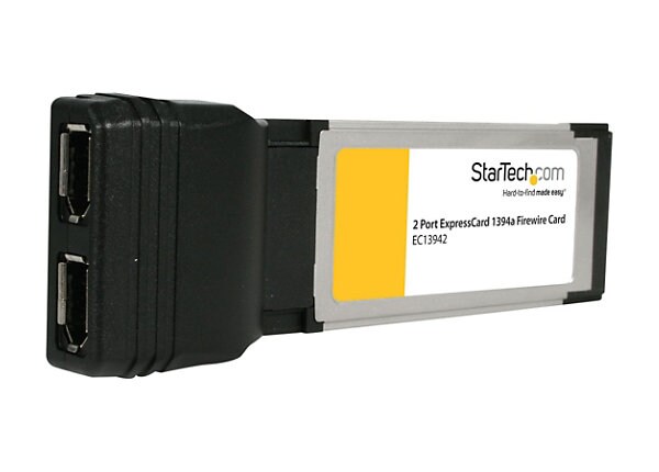 StarTech.com 2 Port ExpressCard Laptop 1394a Firewire Adapter Card - FireWire adapter