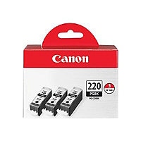 Canon PGI-220 3 Pack - 3-pack - pigmented black - original - ink tank