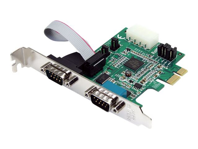 StarTech.com 2 Port Native PCI Express RS232 Serial Adapter Card with 16950