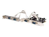 StarTech.com 4 Port Native PCI Express RS232 Serial Adapter Card with 16550 UART - serial adapter - 4 ports