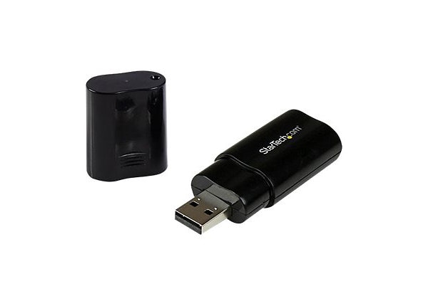 Bygge videre på ankomst spejder StarTech.com USB Sound Card - Stereo Audio Adapter External Sound Card -  ICUSBAUDIOB - Audio & Video Cables - CDW.com