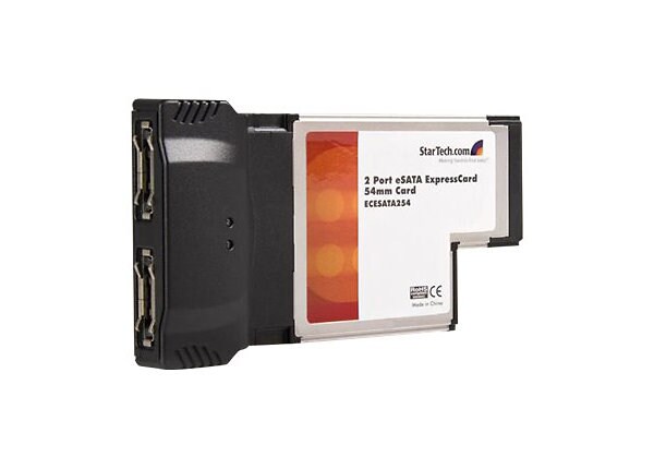 StarTech.com 2 Port ExpressCard 54mm eSATA Controller Adapter Card - storage controller - eSATA 3Gb/s - ExpressCard/54