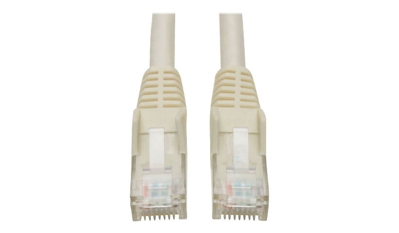 Eaton Tripp Lite Series Cat6 Gigabit Snagless Molded (UTP) Ethernet Cable (RJ45 M/M), PoE, White, 7 ft. (2.13 m) - patch