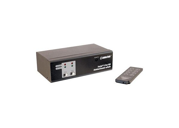 C2G TruLink 2-Port UXGA Monitor Switcher/Extender with Audio - monitor/audio switch - 2 ports
