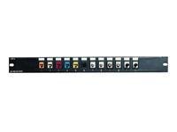 C2G 12-Port Blank Keystone/Multimedia Patch Pane - patch panel - 1U - 19"