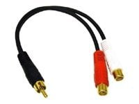 C2G 6in Value Series Single RCA Mono to Dual RCA Stereo Y-Cable - M/F