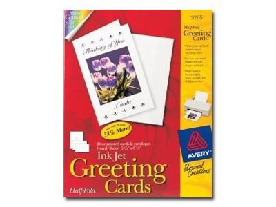 Avery Ink Jet Matte Coated Half-Fold Greeting Cards

