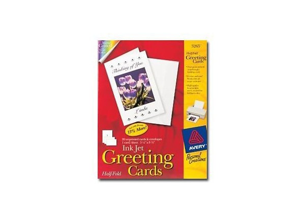 Avery Ink Jet Matte Coated Half-Fold Greeting Cards

