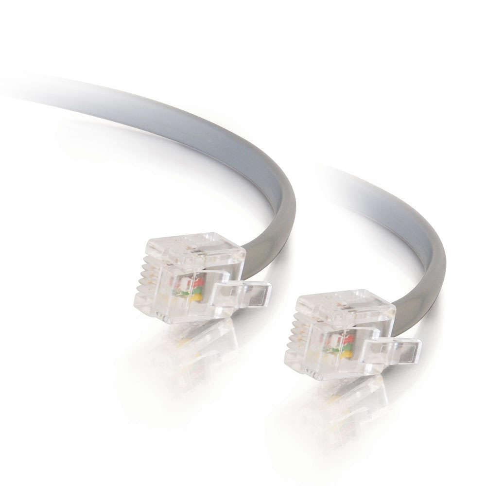 C2G 25ft RJ12 Modular Telephone Cable