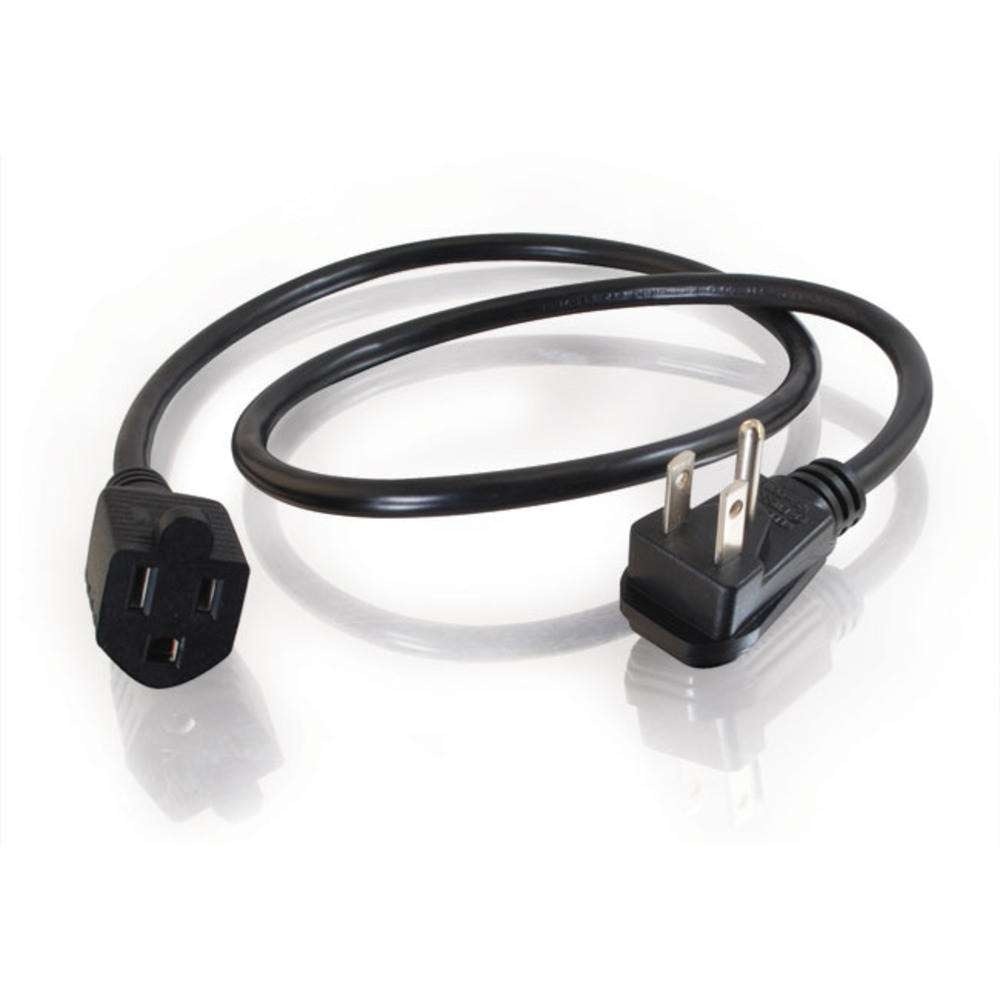 C2G 1.5ft Flat Plug Power Strip Plus - 18 AWG - NEMA 5-15P to NEMA 5-15R - power cable - NEMA 5-15 to NEMA 5-15 - 1.5 ft