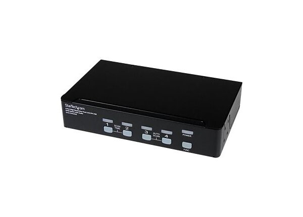 StarTech.com 4 Port High Resolution USB DVI Dual Link KVM Switch with Audio - KVM / audio / USB switch - 4 ports