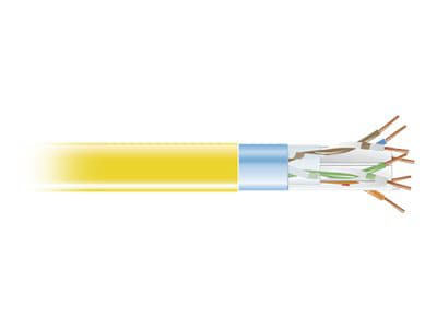 Black Box CAT6 Shielded Solid Bulk Cable (STP) 1000-ft. (304.8-m), Yellow