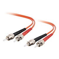 C2G 3m ST-ST 62.5/125 OM1 Duplex Multimode PVC Fiber Optic Cable - Orange -