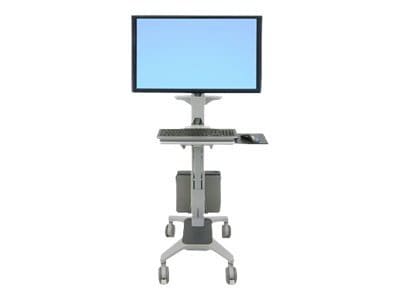 Ergotron Neo-Flex WideView WorkSpace cart - for flat panel / keyboard / mouse / CPU - two-tone gray