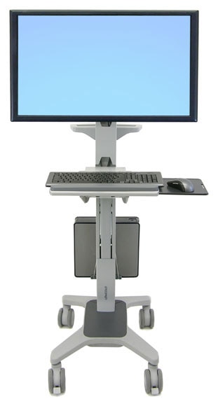 Thumbnail 2 of 2 for Ergotron Neo-Flex WideView WorkSpace cart - for flat panel / keyboard / mouse / CPU - two-tone gray