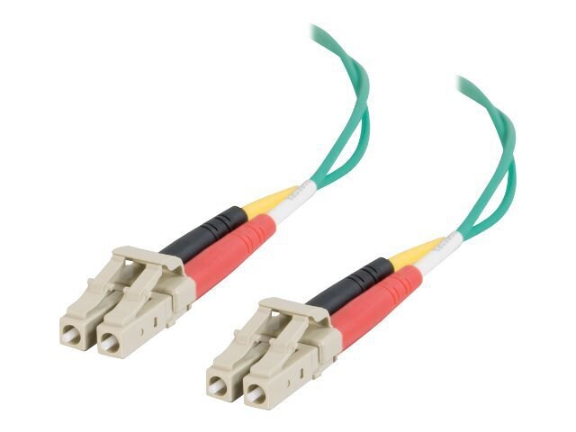 C2G 1m LC-LC 50/125 OM2 Duplex Multimode PVC Fiber Optic Cable - Green - pa