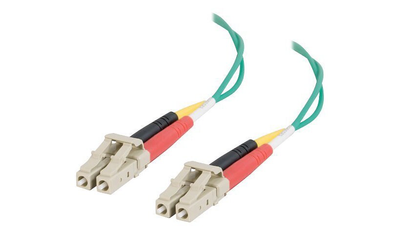 C2G 1m LC-LC 50/125 OM2 Duplex Multimode PVC Fiber Optic Cable - Green - pa