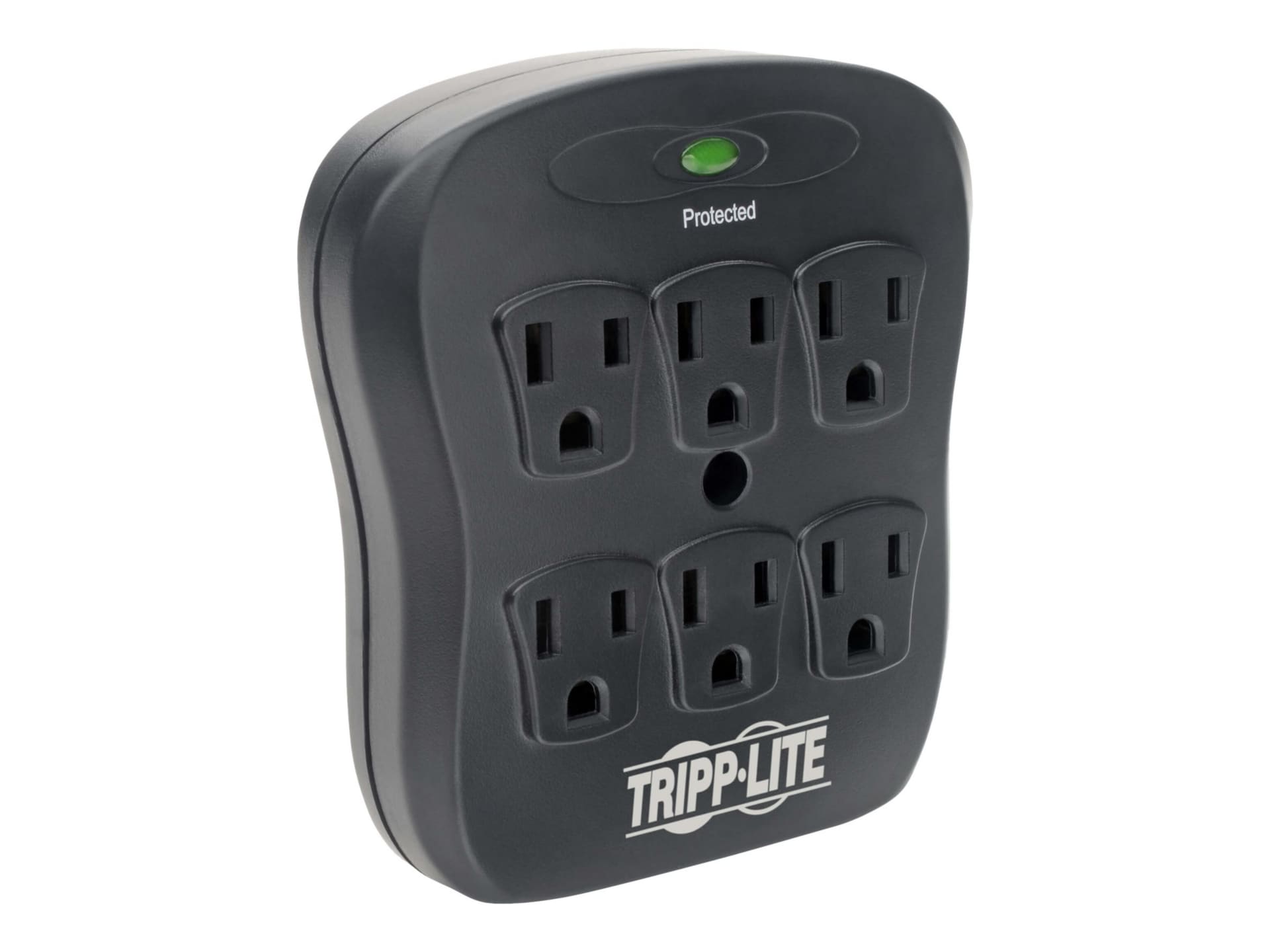Tripp Lite Surge Protector Wallmount Direct Plug In 120V 6 Outlet 750 Joules Black - surge protector - 1800 Watt