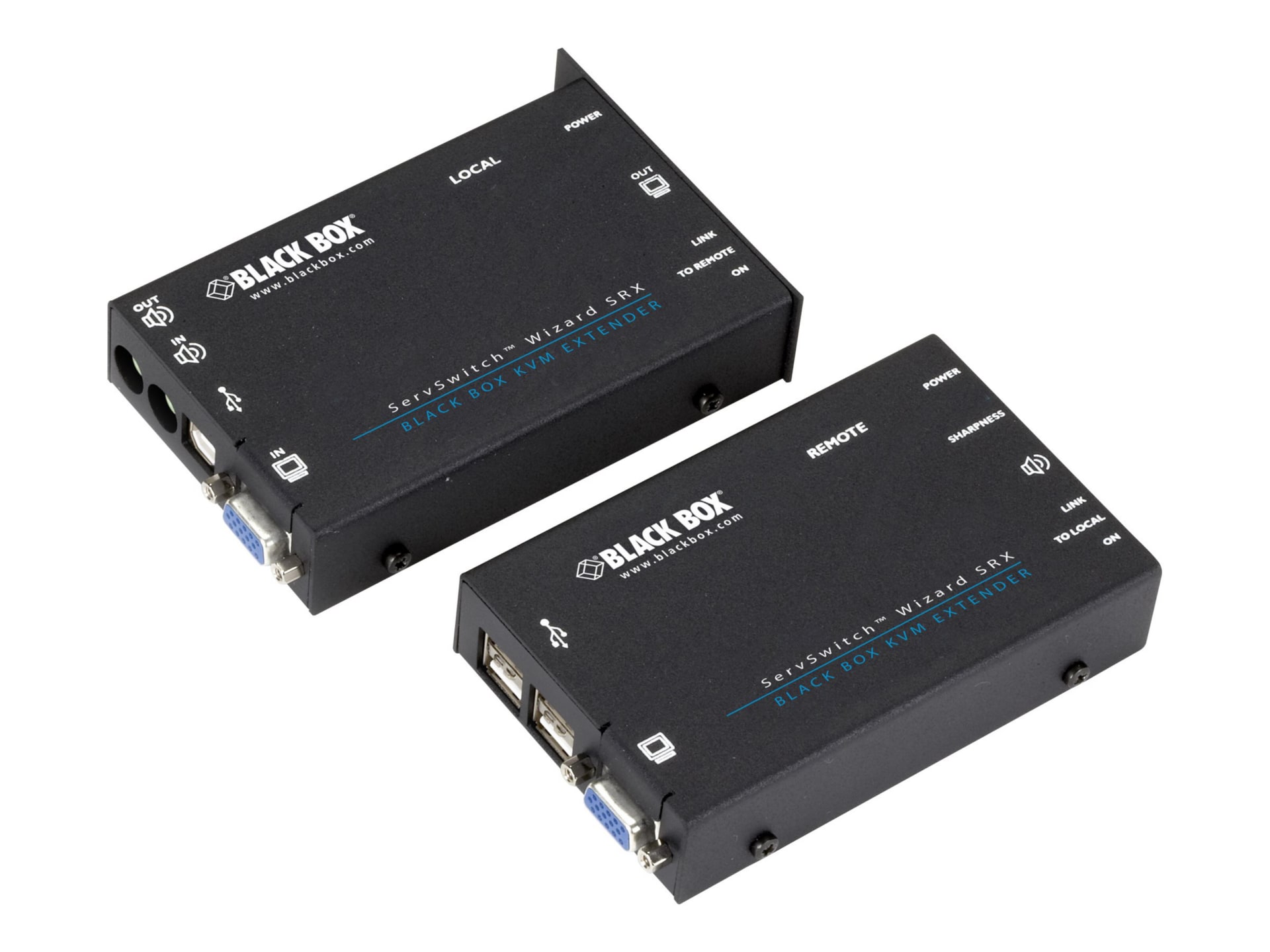 Black Box KVM Extender VGA USB 2.0 Audio CATx Dual Access