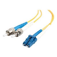 C2G 10m LC-ST 9/125 Duplex Single Mode OS2 Fiber Cable - Yellow - 33ft - patch cable - 10 m - yellow