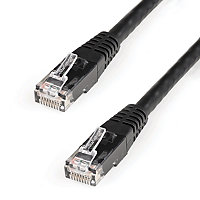 StarTech.com CAT6 Ethernet Cable 7' Black 650MHz Molded Patch Cord PoE++