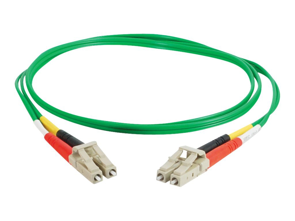 C2G 2m LC-LC 62.5/125 OM1 Duplex Multimode PVC Fiber Optic Cable - Green - patch cable - 2 m - green