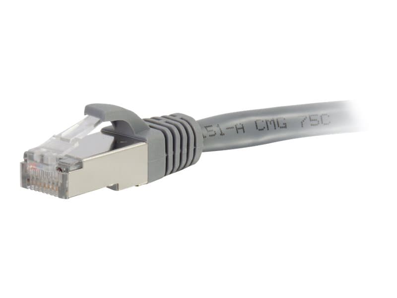 C2G 100ft Cat5e Snagless Shielded (STP) Ethernet Cable - Cat5e Network Patch Cable - PoE - Gray