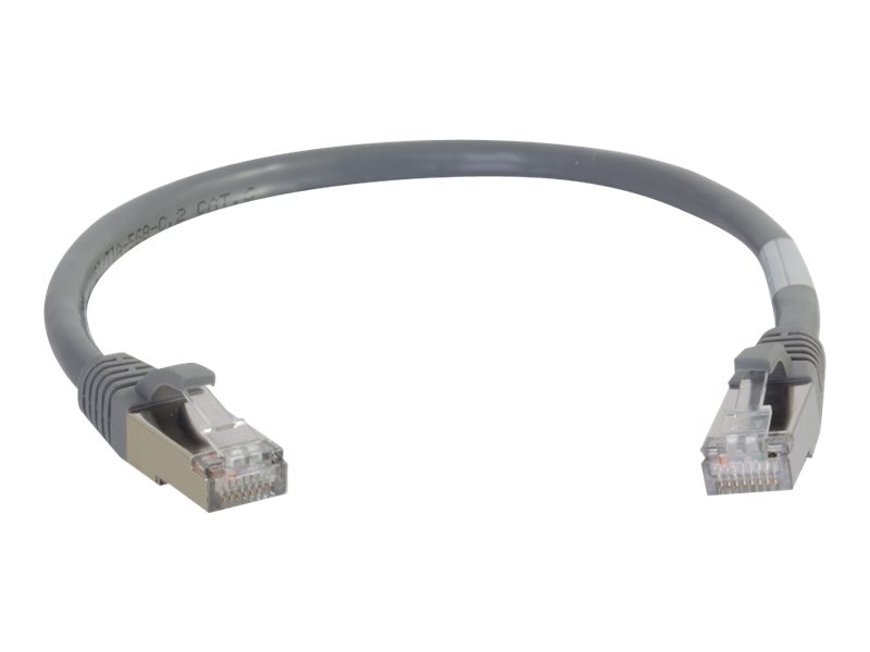Thumbnail 2 of 10 for C2G 100ft Cat5e Snagless Shielded (STP) Ethernet Cable - Cat5e Network Patch Cable - PoE - Gray