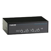 Black Box Dual Monitor 4-Port DVI-D KVM Switch, USB, 1920x1200, Hot Key