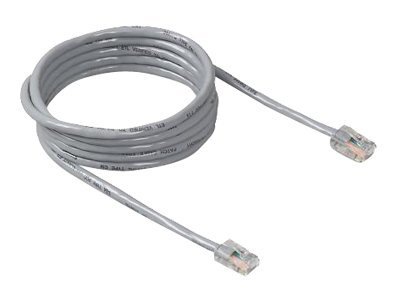 Belkin Cat5e/Cat5 10ft Grey Ethernet Patch Cable, No Boot, PVC, UTP, 24 AWG, RJ45, M/M, 350MHz, 10'
