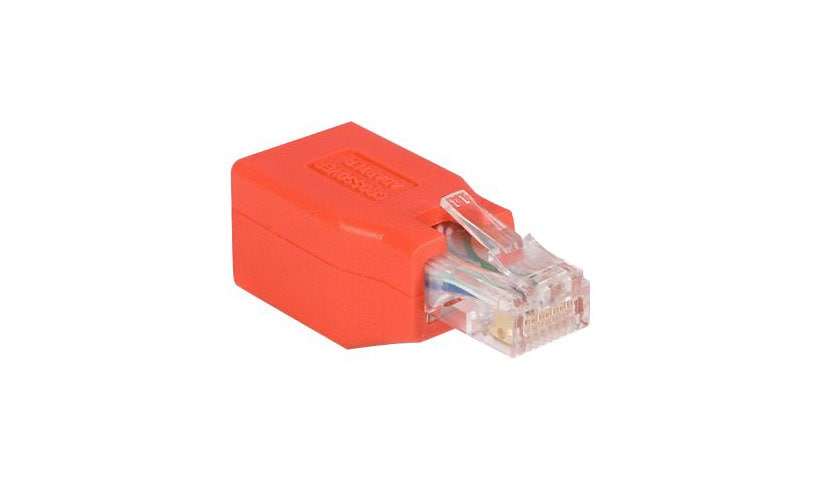 StarTech.com Gigabit CAT6 Ethernet Crossover Adapter - Red Network Cable