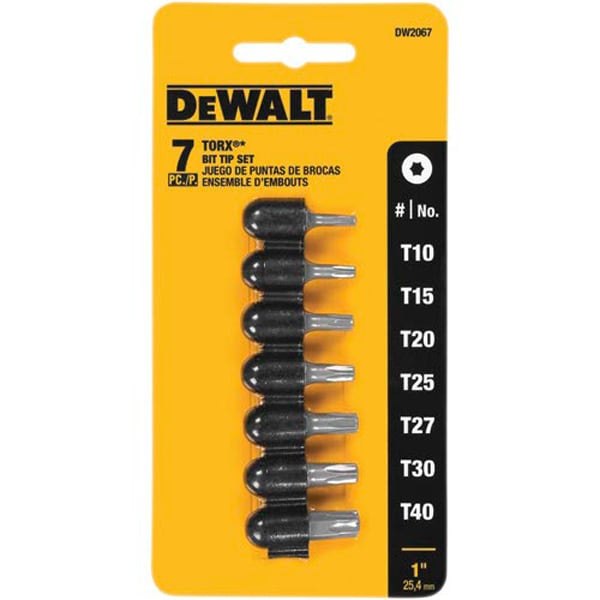 DeWALT screwdriver bit set - 7 pieces