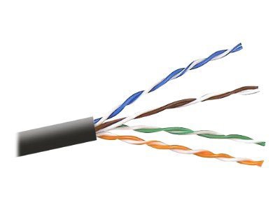 Belkin Cat5e/Cat5 1000ft Black Stranded Bulk Cable, PVC, 4PR, 24 AWG, 1000'