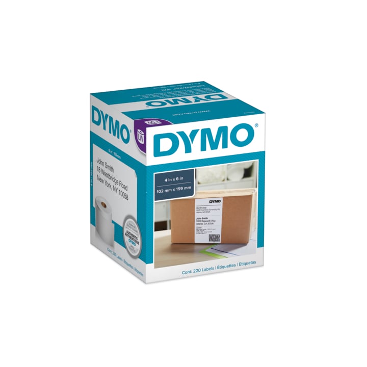 DYMO Authentic LW Extra-Large Shipping Labels (4" x 6"), 1 roll of 220