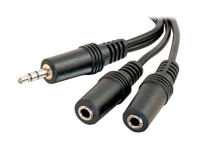 C2G Value Series 6ft One 3.5mm Stereo Male to Two 3.5mm Stereo Female Y-Cable - audio splitter - 6 ft