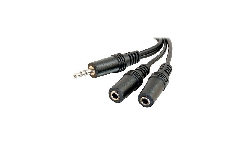 C2G Value Series 6ft One 3.5mm Stereo Male to Two 3.5mm Stereo Female Y-Cable - audio splitter - 6 ft