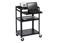 Bretford Basics Adjustable Projector Cart A2642NSE - cart - for projector / notebook - black powder