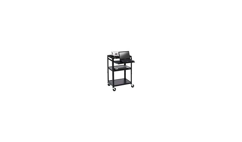 Bretford Basics Adjustable Projector Cart A2642NSE - cart - for projector / notebook - black powder