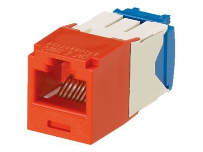 Mini-Com® UTP RJ45 Cat 6A TG Jack Module, Red