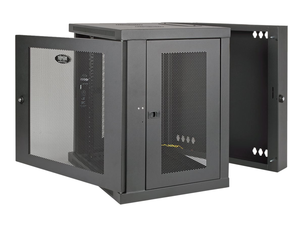 Thumbnail 2 of 7 for Eaton Tripp Lite Series SmartRack 12U Low-Profile Switch-Depth Wall-Mount Small Rack Enclosure, Hinged Back